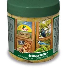 JR FARM Peanut Pot Erdnussbutter mit Mehlwürmern 400g Wildvogelfutter zum Nachfüllen Online Kaufen